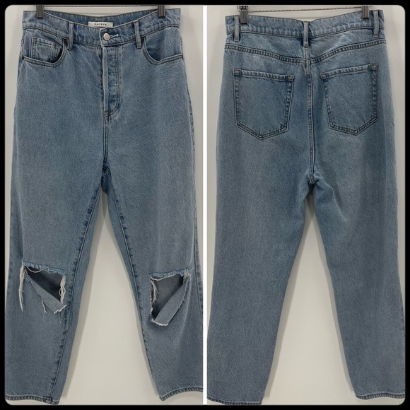 PacSun Denim - PACSUN Y2K Highrise Straight Leg Twee Light Wash Button Fly Jeans Size 28
